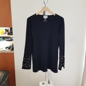 Louis Dell"Olio Whisper Knit Dressy Tunic Sweater, Large